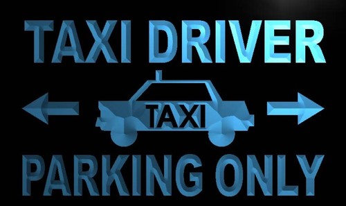 Taxi Driver Parking Only Neon Light Sign